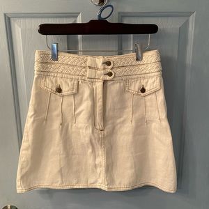 Free People denim mini skirt